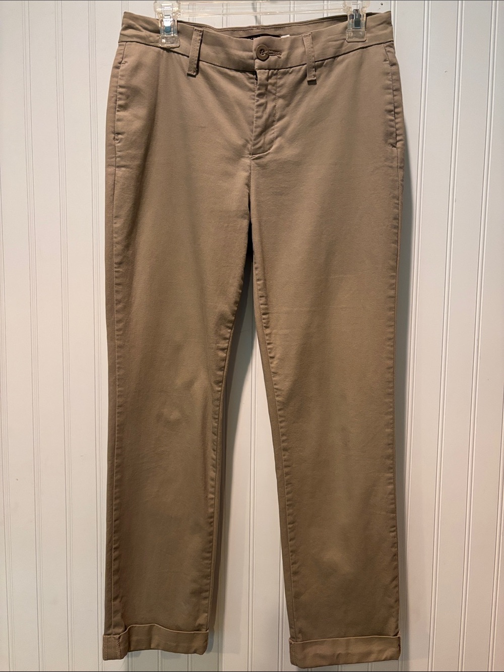 NYDJ Khaki Chinos with Cuffs Sz 4